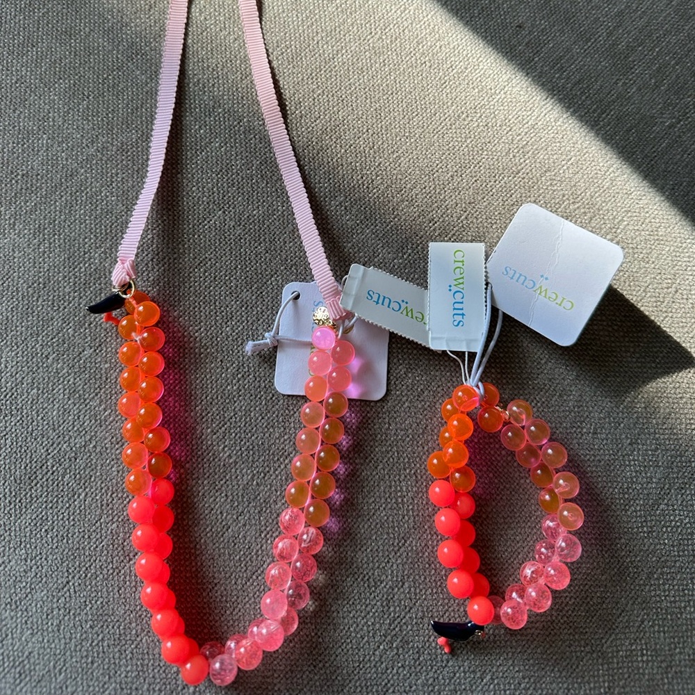 NWT J Crew Girls Necklace & Bracelet Set!